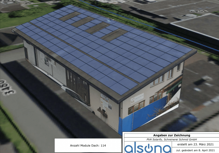Plan Solaranlage VIllmergen