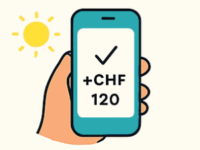 Step_3_solarify Ein Mobiltelefon zeigt die ausbezahlten ErtrÀge aus der Sonnenenergie an