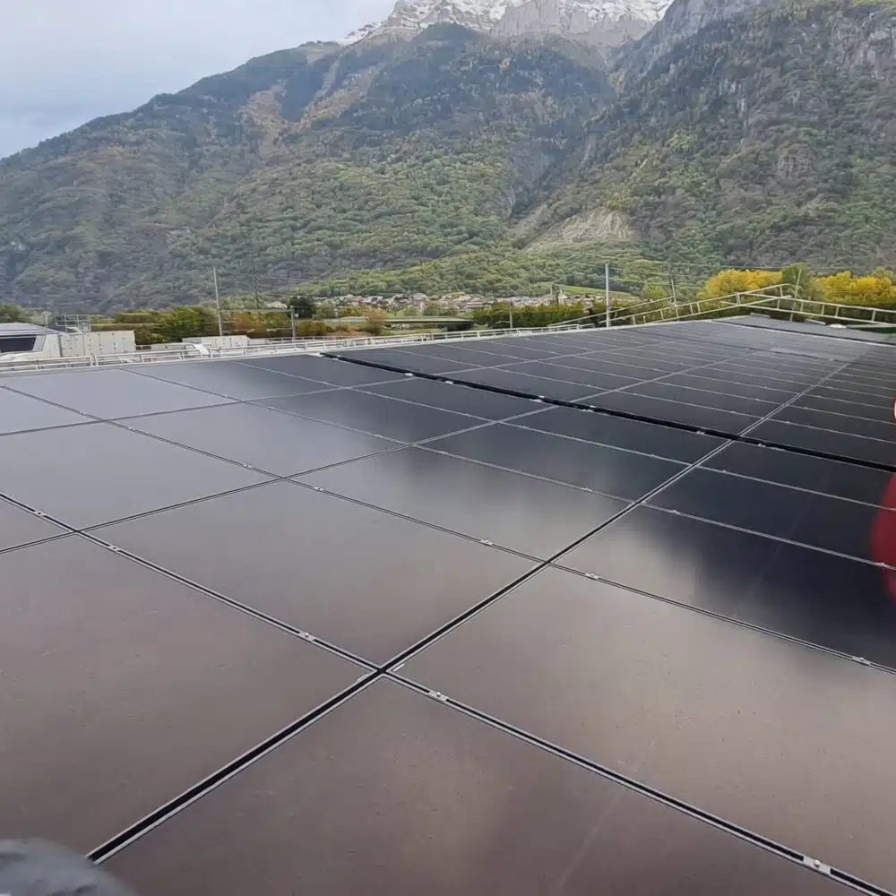 Die PV-Anlage auf der Garage